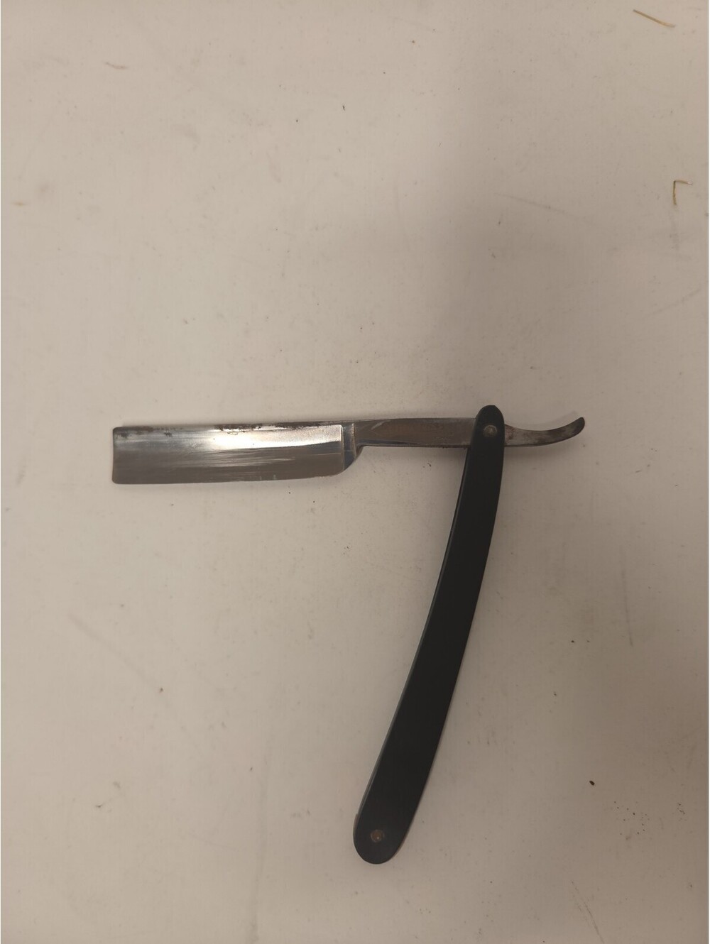 Vintage Congress Straight Razor Antique Shaving Barber Blade Black Scales